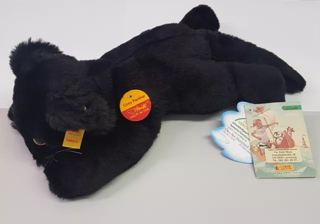 STEIFF 088513 Panther 28 COSY liegend 28cm KFS + ETIKETTEN