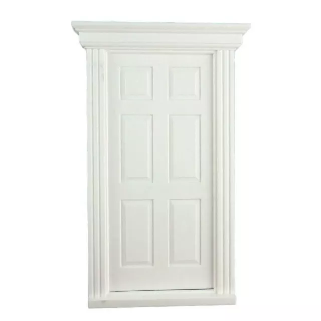 Dollhouse Georgian Front Door 6 Panel Plastic 1:24 1/2in Building Component