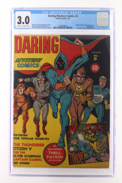 Daring Mystery Comics #8 - Timely Comics 1942 CGC 3.0 Origin of Citizen V