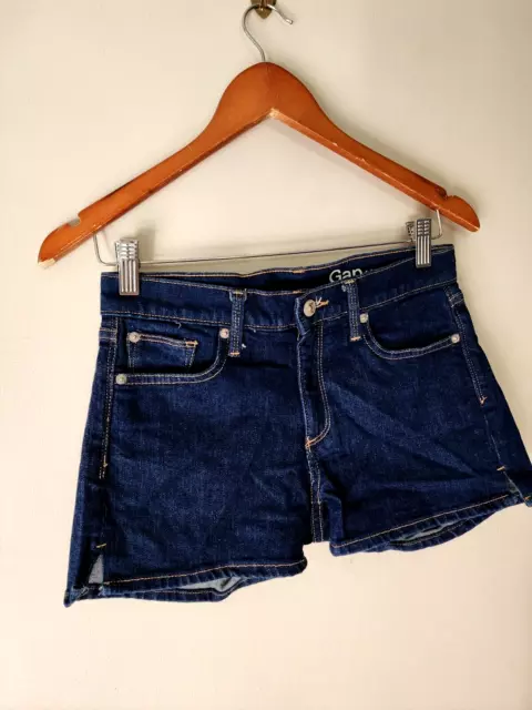 GAP 1969 Vintage Style Label Womens Denim Blue Short Summer Shorts Size 25 R 2