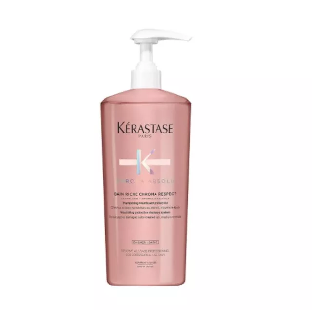 Kerastase Bain Chroma Respect Shampoo In Pink 34 oz +PUMP