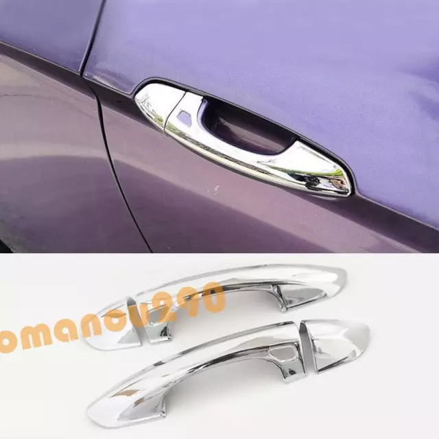 For Ford Mustang 2015-2017-2018 2020 ABS Chrome Outer Door Handle Cover Trim 4PC
