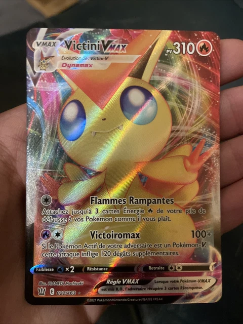 Carte Pokémon Victini Vmax 022/163 FR Neuve
