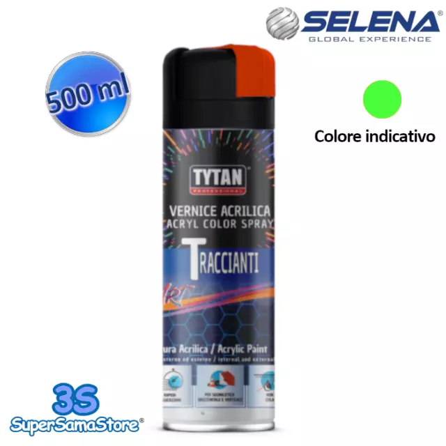 3S Vernice Acrilica Tracciante 500 Ml Verde Fluo