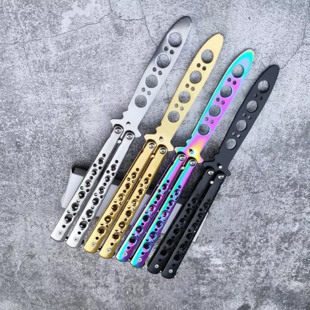 Butterfly Knife Trainer Folding Portable Stainless Steel knife Balisong Pocket
