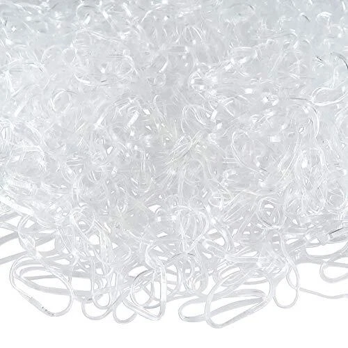 Elastic Hair Rubber Bands 1500pcs Mini Small Clear Ponytail Elastics For Hairs