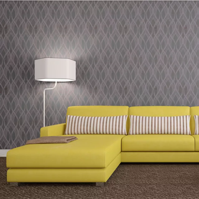 Vivienne Pochoir Allover Pattern - Grande taille - pour murs Peinture Décor DIY