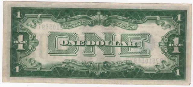 1928 A $1 Silver Certificate Blue Seal Funny Back  lightly circulated