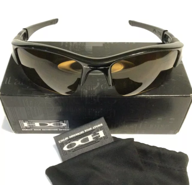 OAKLEY FLAK JACKET 1.0 SUNGLASSES Black Fames Green Icons Brown Polarized Lenses