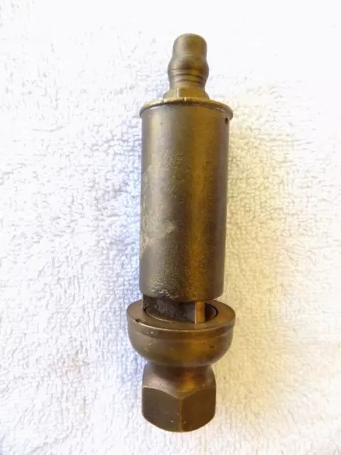 Vintage Buckeye Brass Railroad Steam Whistle with Lever