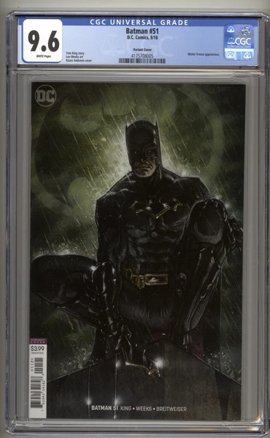 Batman #51 CGC 9.6 Kaare Andrews Variant Cover Tom King Story Mr Freeze (2018)