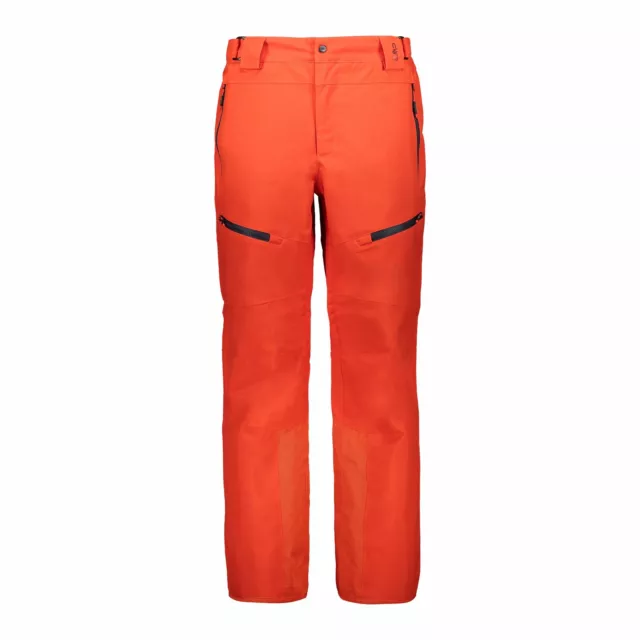 CMP Pantaloni da Sci e Snowboard Man Arancione Impermeabile Traspirante Calda