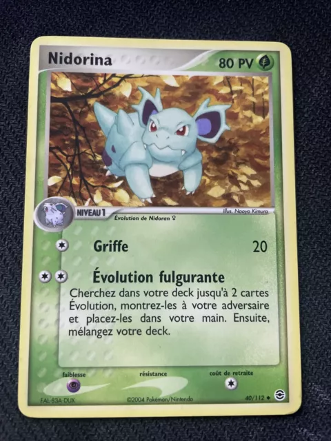 Nidorina Unco - Pokemon 40/112 Ex Red Light Green Near Leaf New Fr