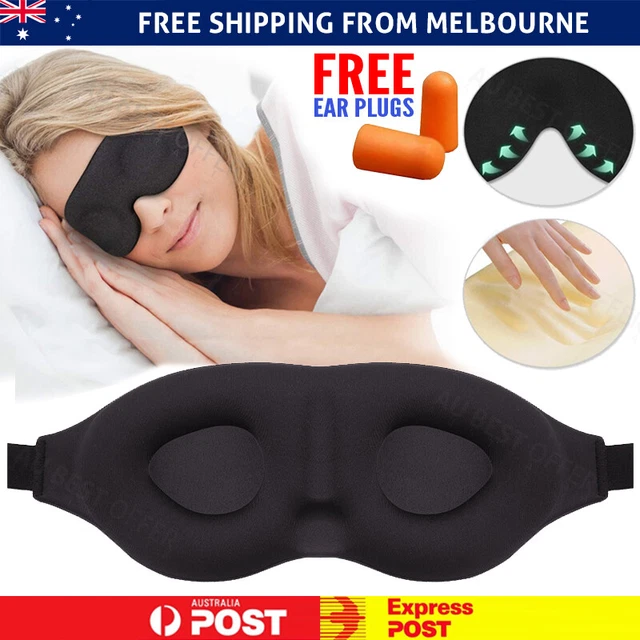 3D Sleep Eye Mask Travel Soft Memory Foam Padded Shade Cover Sleeping Blindfold