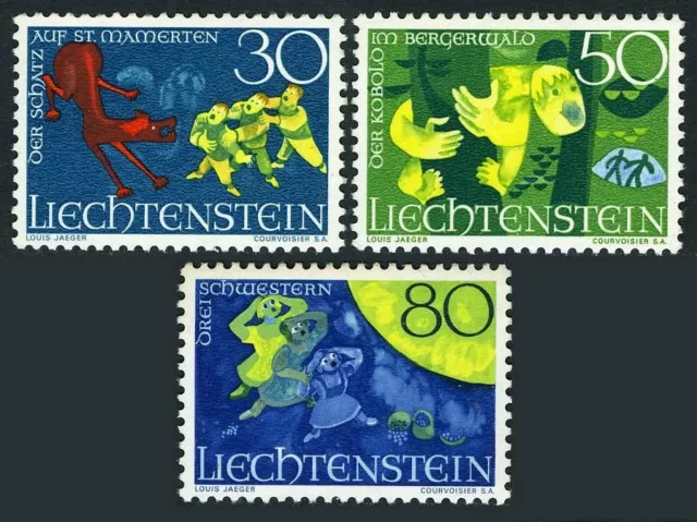 Liechtenstein 443-445, MNH. Michel 497-499. Fairy Tales 1968. Treasures, Goblin,