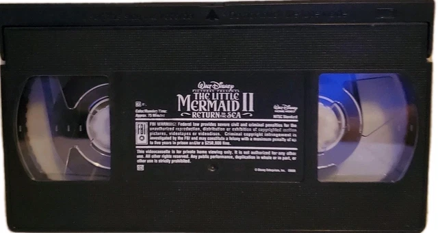 DISNEY'S THE LITTLE Mermaid II Return To The Sea Clam Shell VHS Movie ...