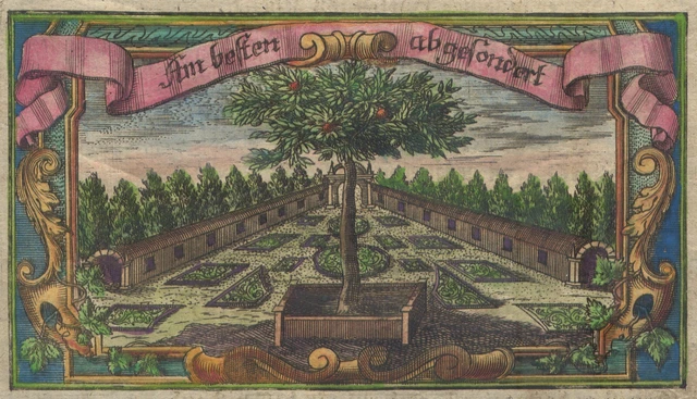 90 Rosso-13- MISTERI MAGIA SIMBOLI SEGNI EMBLEMI Bibbia Arndts Christenthum 1735