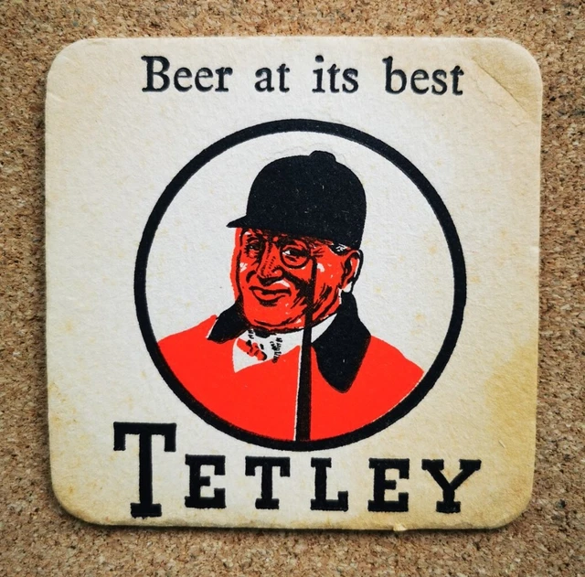 Bierbarmatte Breweriana Untersetzer - TETLEY BIER VON SEINER BESTEN