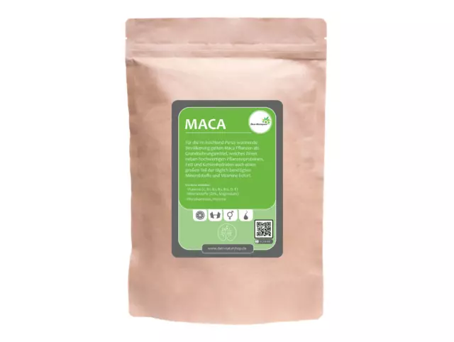 Maca Pulver aus Peru Bio Superfood Naturrein Premium Qualität Macapulver 500g