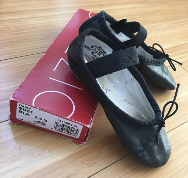 Capezio Toddler Girl Daisy Ballet Shoes 205T 8.5 M Leather Upper GUC