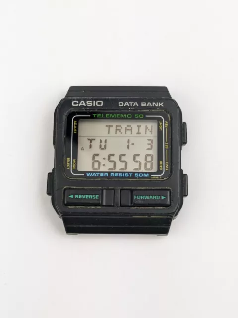 Vtg 80's Casio Data Bank DB-52W Digital Watch Telememo 50 Module 262 Rare Japan