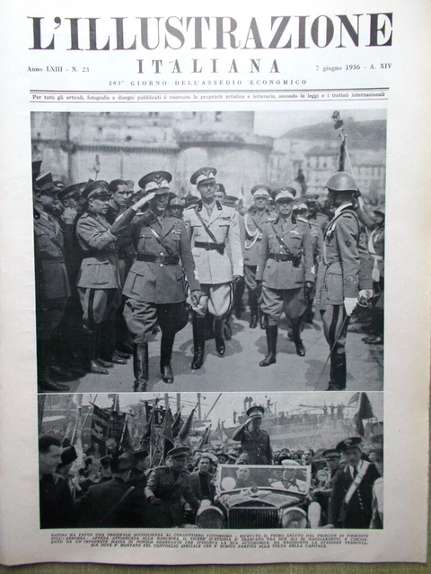 L'ILLUSTRAZIONE ITALIANA 7 Giugno 1936 Triennale Milano Islam Giappone