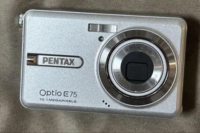 PENTAX Optio C75 本体のみ 【値下げok♪】 PENTAX OPTIO C75 Digital Camera 10MP Silver Compact Used OK