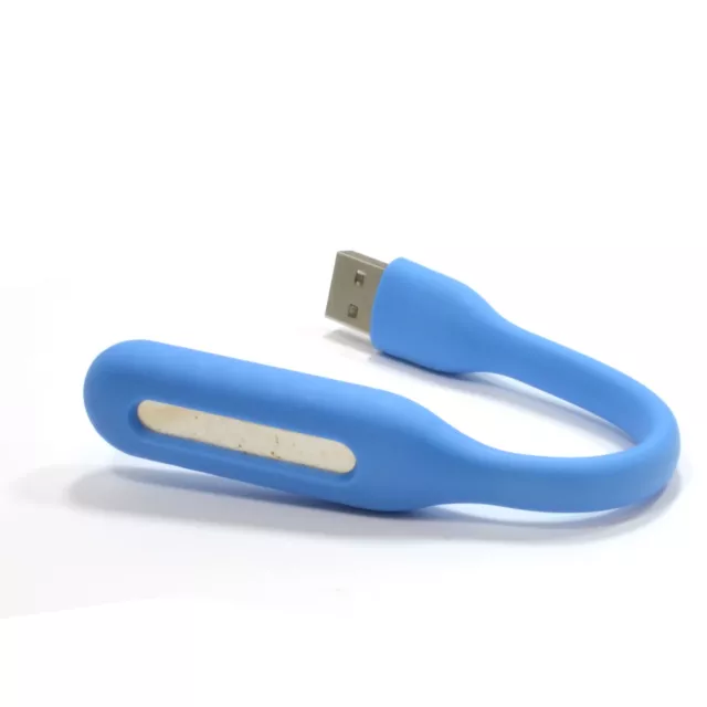 Flexible LED Bright Reading Light USB Powered Multi Purpose Laptop or PC Blue 3