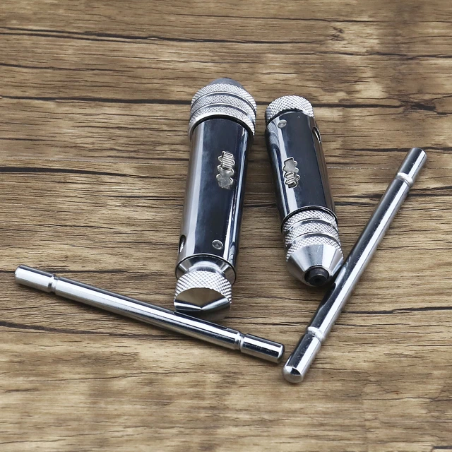 FTVOGUE Reversible Ratchet Tap Wrench M3-M8 - Adjustable T-Bar Handle For Tap & Die Sets