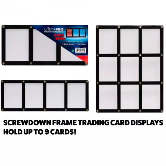 Ultra Pro Trading Card Black Frames Screwdown Holder 4 Sizes! Yugioh Pokemon MTG