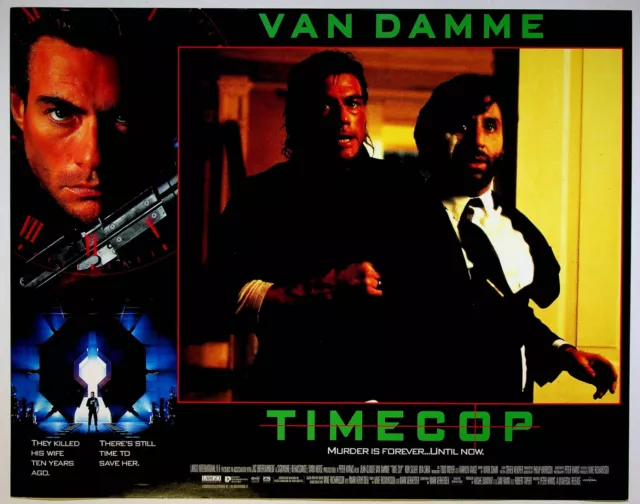 Timecop 1994 Original Lobby Card #5 Jean-Claude Van Damme Ron Silver Mia Sara NM