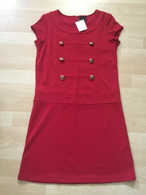Abito designer rosso brillante di Next per bambina, taglia 11 anni, nuovo