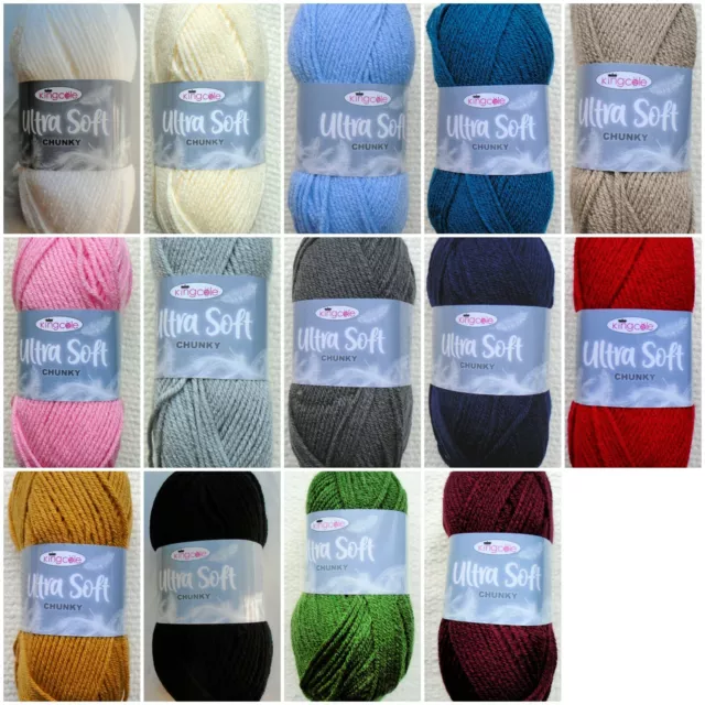 Knitting Wool 100g Ultra Soft Chunky Yarn King Cole