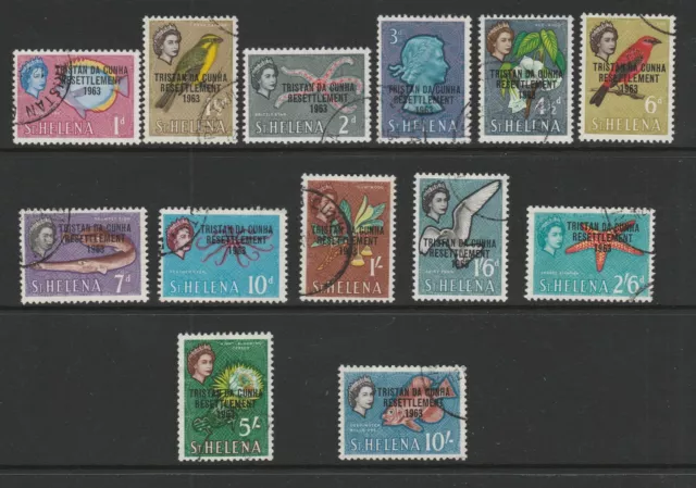 Tristan da Cunha 1963 Complete set SG 55-67 Fine used.