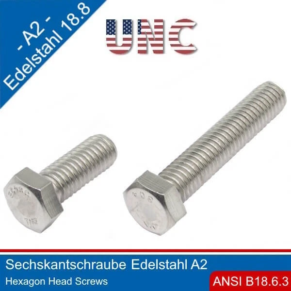 Vis Cylindrique à Six Pans Creux - 1/4-28 UNF - Inox A2 (18-8) - Norme ASME
