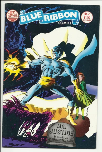 Blue Ribbon Comics #2 - Mr. Justice - 1983 Red Circle/Archie series - FN 6.0