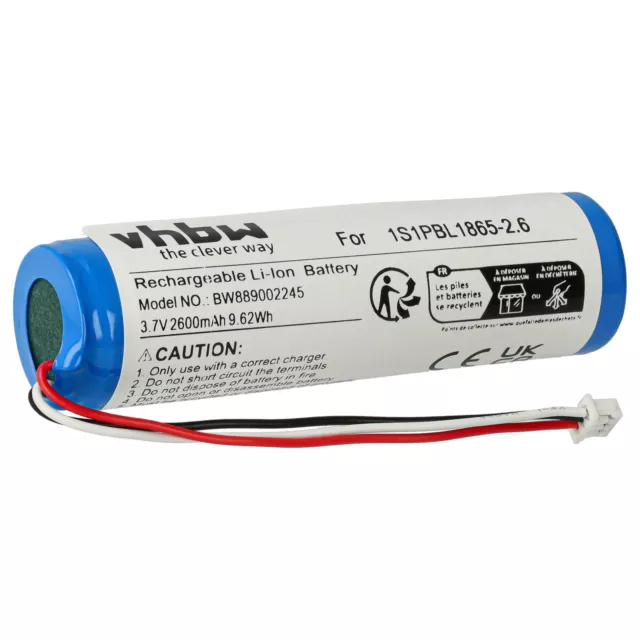 Batterie remplace Philips 1S1PBL1865-2.6 2600mAh