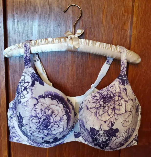 EUC-FLOWERED CACIQUE LANE Bryant 44Dd Cooling French Full Coverage Bra 4  Hooks $32.95 - PicClick