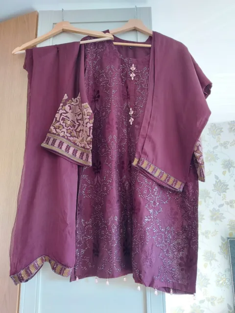 Size Large Asian Suit Dress Anarkali Pakistani Indian Shalwar Kameez