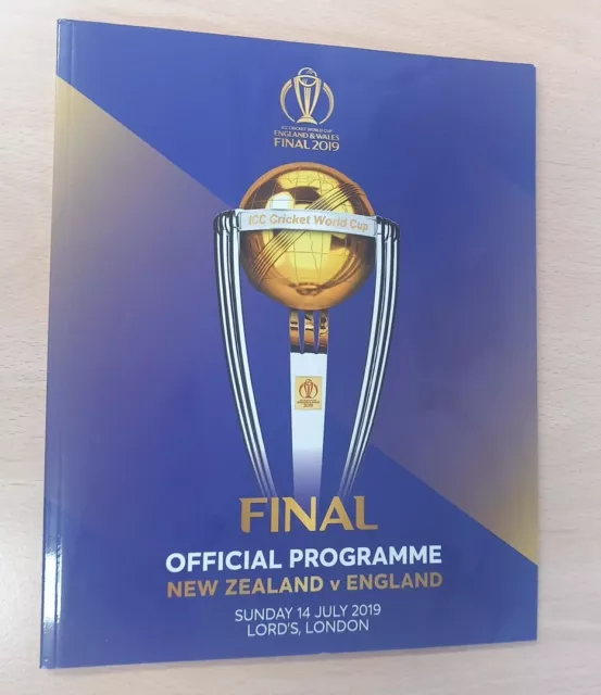2019 CRICKET WORLD CUP FINAL - Programme + Postcard England v New Zealand Mint