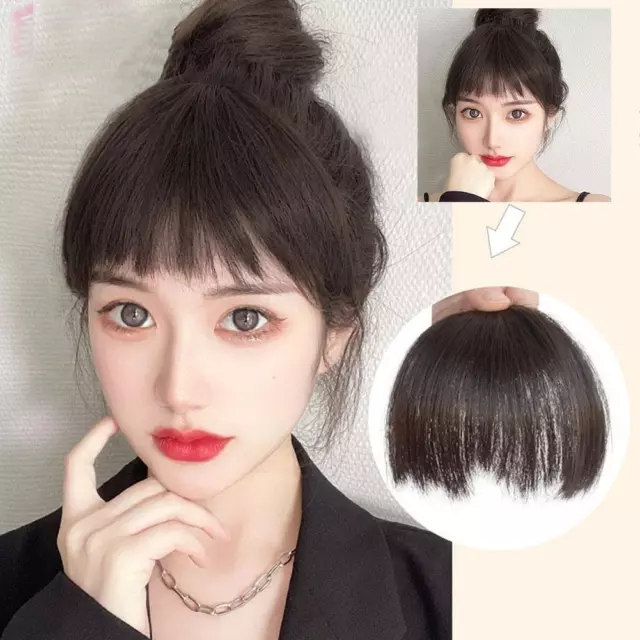 Wig Dog Nibbling on Bangs, Natural and Seamless Fake Bangs L1A2