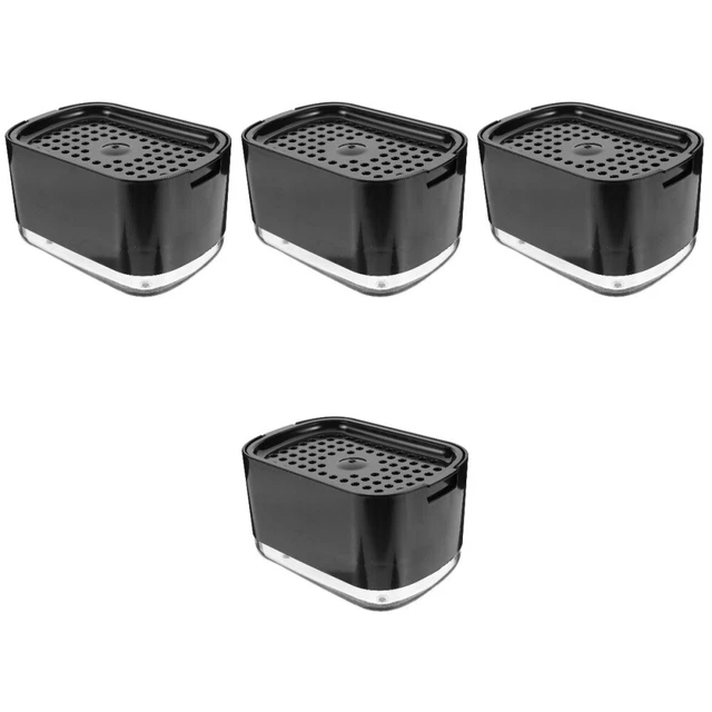 4 PIEZAS - Entrega de jabón - Soporte de esponja dispensador de jabón tipo prensado dispensador de jabón