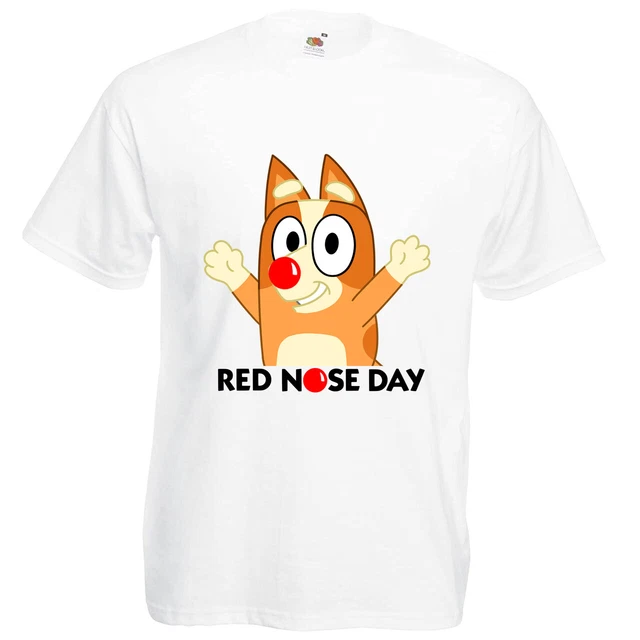 Red Nose Day T-shirt Funny Adult Kids Children's Novelty Charity Bluey Bingo