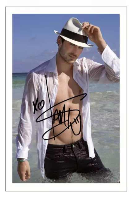 IAN SOMERHALDER Signed Autograph PHOTO Gift Signature Print THE VAMPIRE DIARIES