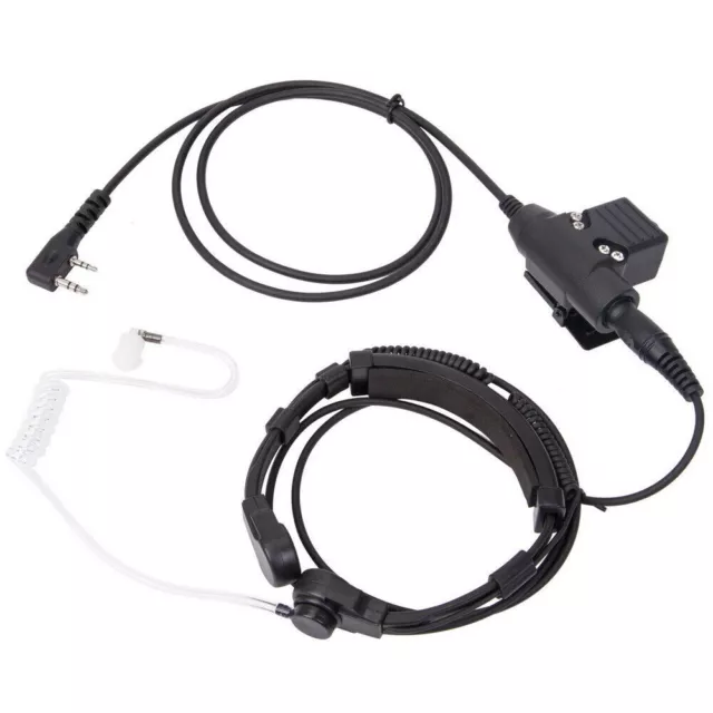 U94 PTT Neck Throat Mic Earpiece Nato Tactical Headset for Kenwood Baofeng Radio