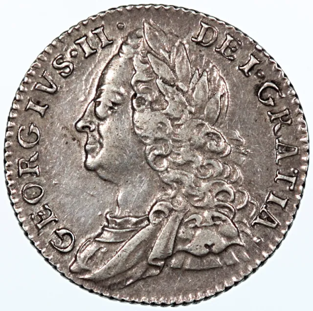 1757 Sixpence George II Silver 6d