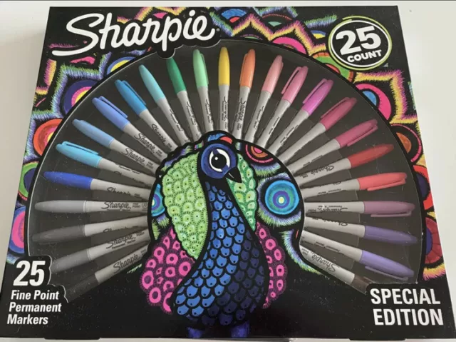 Sharpies:  Brand new Special Edition - 25 Colourful Fine Point Permanent Markers