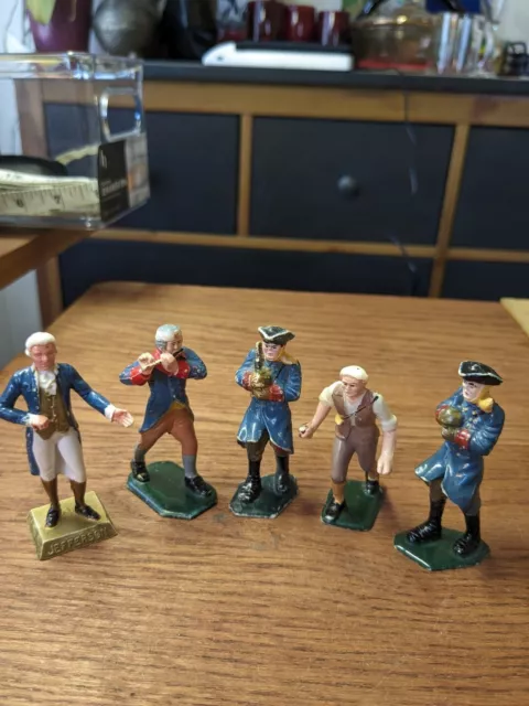 (5) VTG MCM Revolutionary War Toy Soldiers, Hong Kong