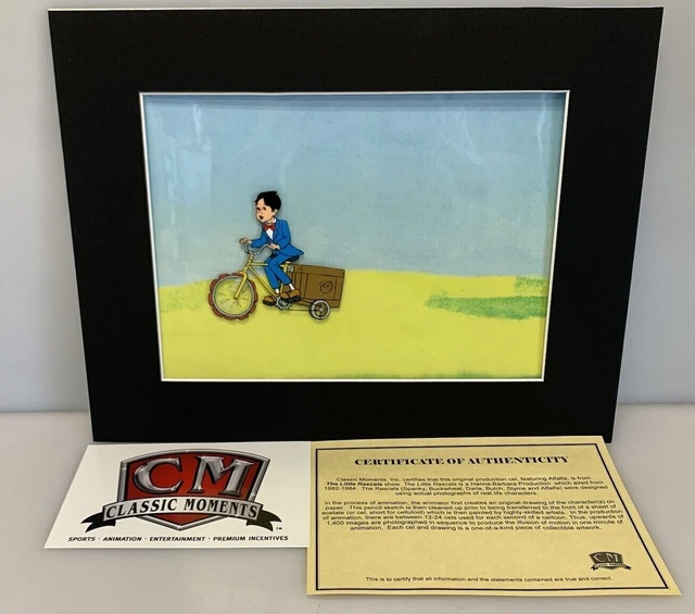LITTLE RASCALS PRODUCTION Animation Cel of ALFALFA Hanna Barbera w/ COA ...