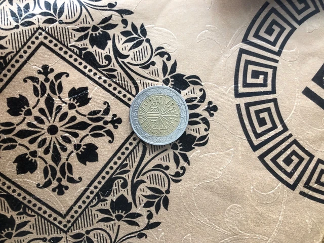 pièce argent rare 2 euros 2001 république française arbre de vie fauté